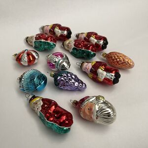 Kurt Adler Traditional Mercury Glass Ornaments Made in Colombia Lot of 12